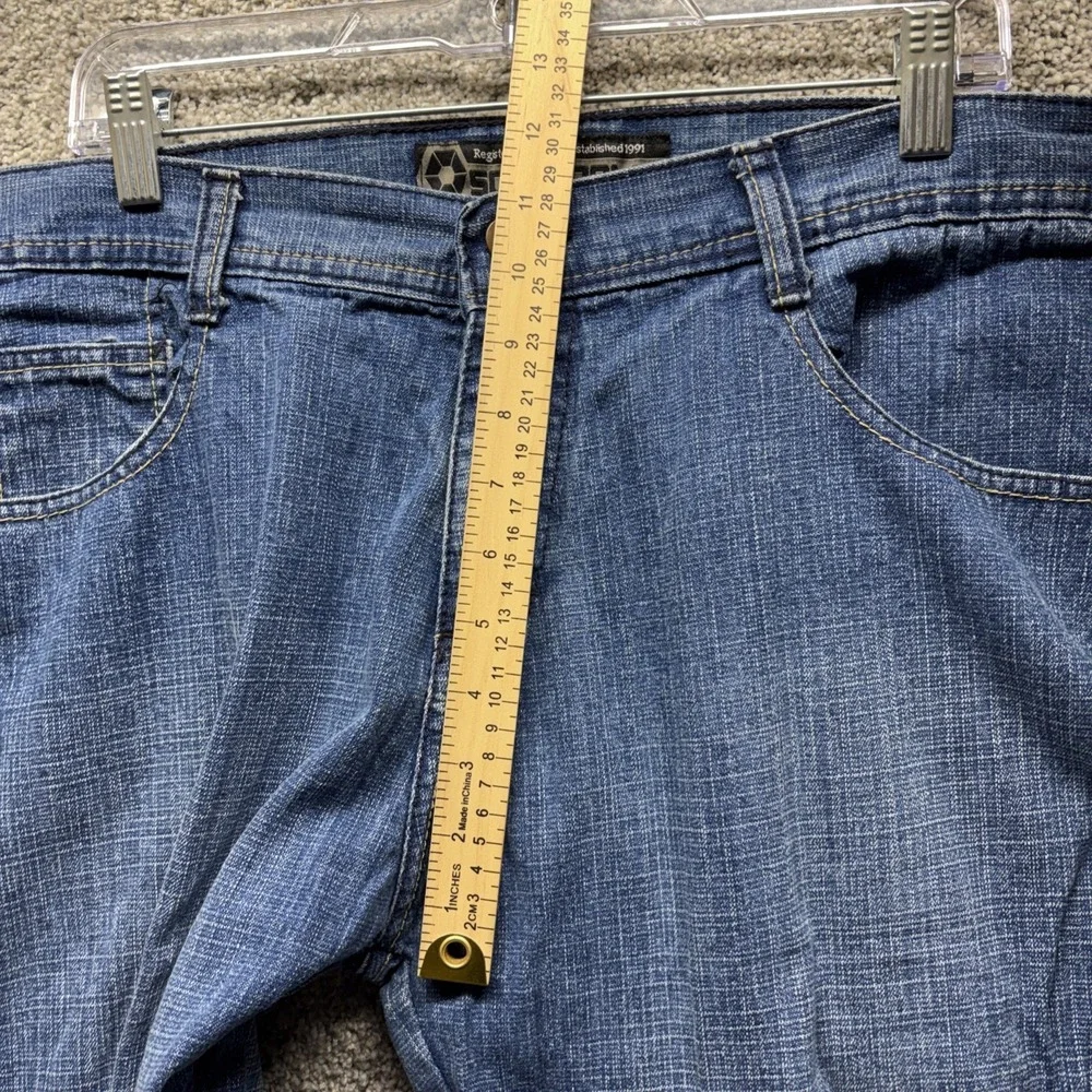 Vintage Southpole Jeans Men's 36x32 Embroidered Y2K Skater Blue Denim 90s